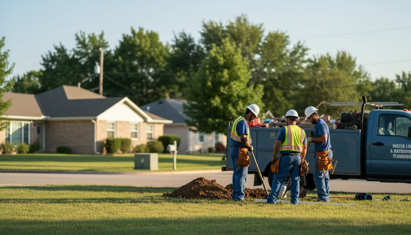 Residential water line and bathroom plumbing service in Oconto, NE